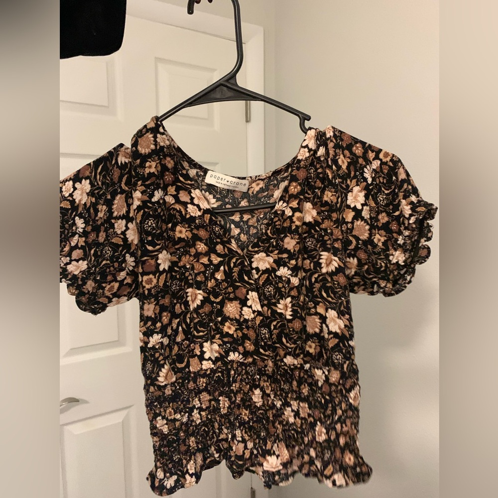 90s floral crop top